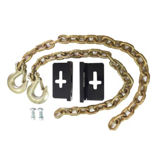 Shocker 5th Wheel to Gooseneck Pin Box Safety Chain Kit With Mounting Brackets