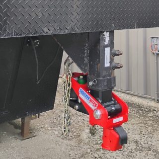 Refurbished Shocker 30K Gooseneck Surge Air Hitch & Demco Coupler for 2-5/16″ Ball