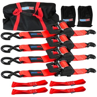Shocker Retractable 2" Ratchet Straps with S-Hooks
