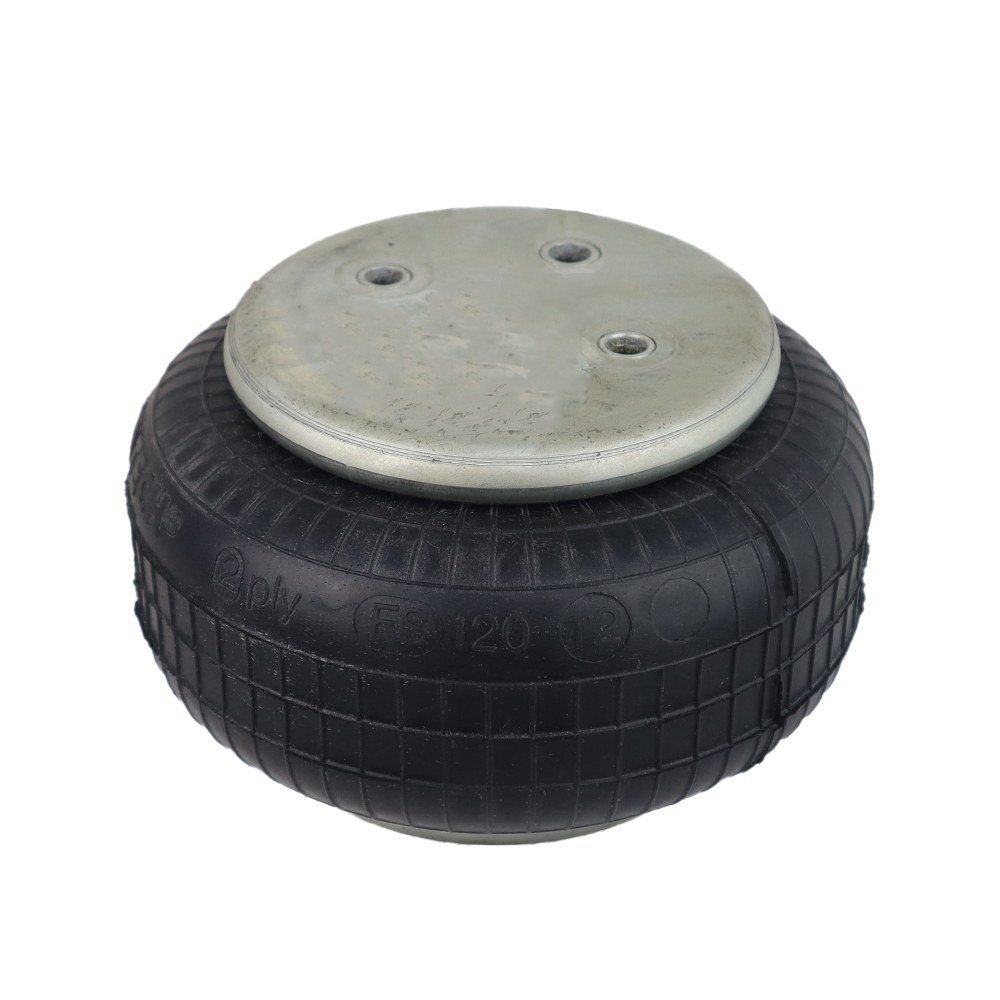 SH-204 replacement air spring bag with rubber bellows and metal mounting plate