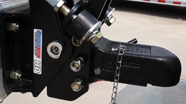 Wallace Forge coupler attached to an Air Tongue Mount with three locknuts visible
