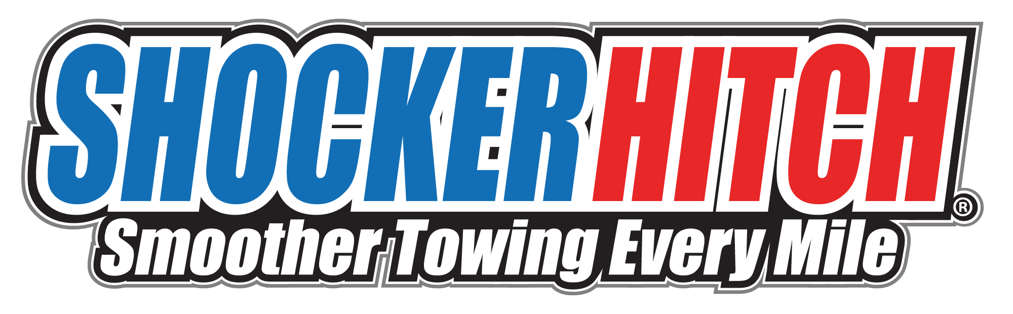 Full-color rectangular logo — Shocker Hitch, Smoother Towing Every Mile